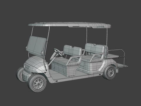 Golf Cart 1 Large 3D Model