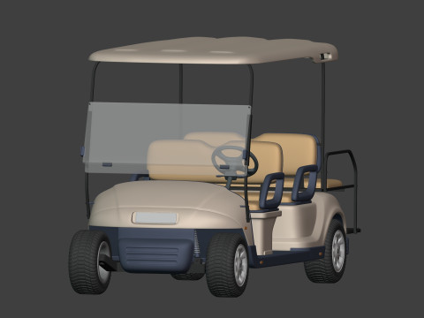 Golf Cart 1 Large 3D Model