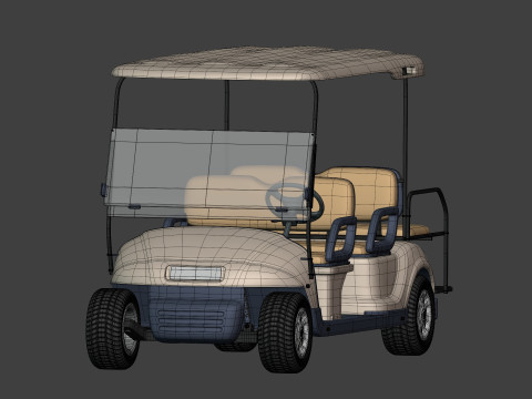 Golf Cart 1 Large 3D Model