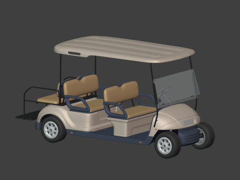 Golf Cart 1 Large 3D Model