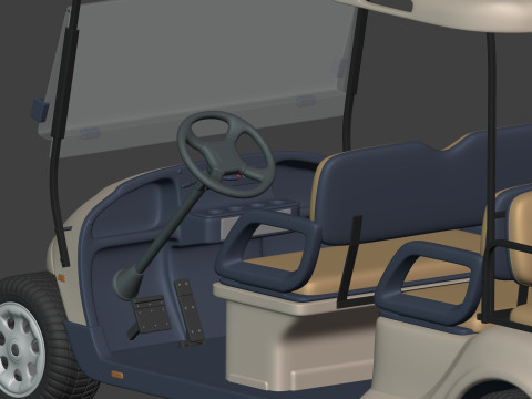 Golf Cart 1 Large 3D Model