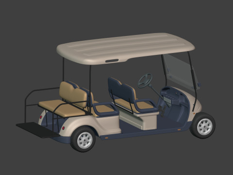 Golf Cart 1 Large 3D Model
