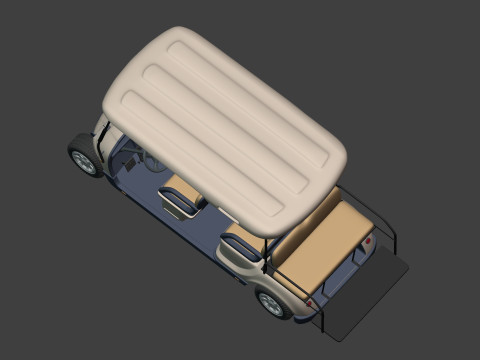 Golf Cart 1 Large 3D Model
