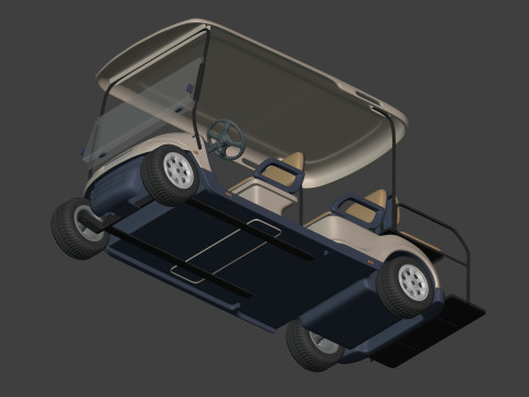 Golf Cart 1 Large 3D Model