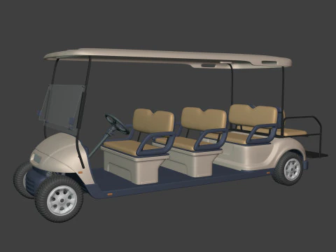 Golf Cart 3D Model