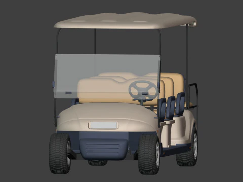 Golf Cart 3D Model