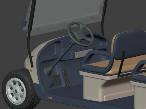 Golf Cart 3D Model