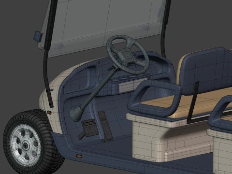 Golf Cart 3D Model