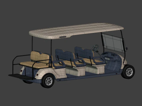 Golf Cart 3D Model