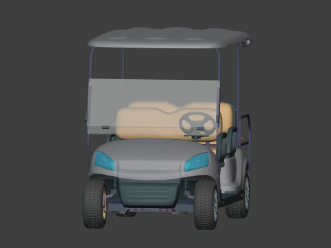 Carrinho de golfe grande gen&eacute;rico - Ve&iacute;culo esportivo el&eacute;trico - Club Car Modelo 3D