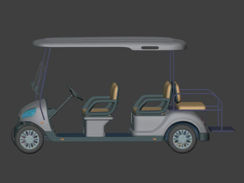 Carrinho de golfe grande gen&eacute;rico - Ve&iacute;culo esportivo el&eacute;trico - Club Car Modelo 3D