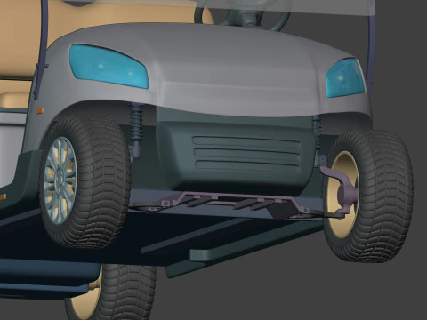 Carrinho de golfe grande gen&eacute;rico - Ve&iacute;culo esportivo el&eacute;trico - Club Car Modelo 3D