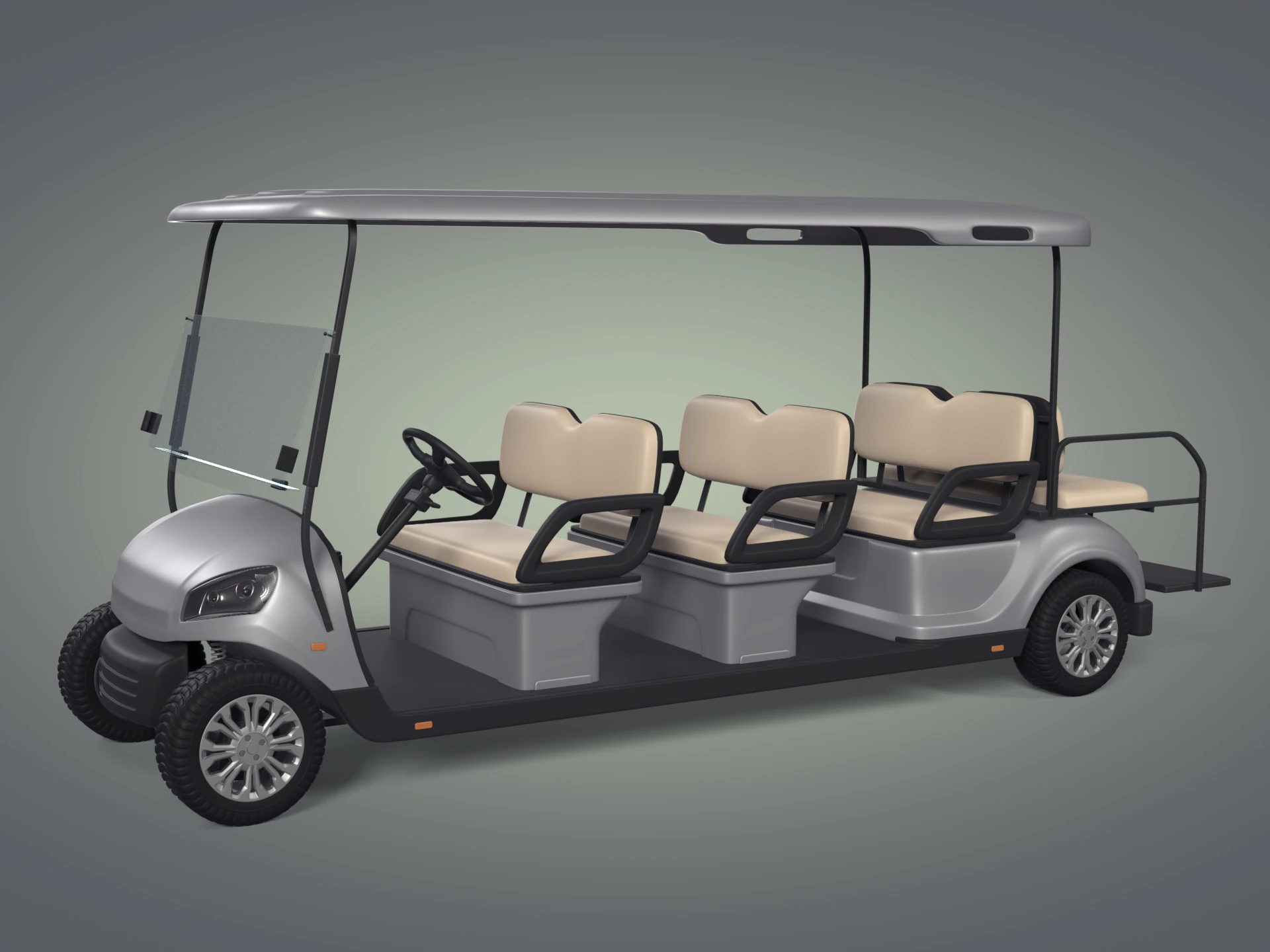 Generic Ultra Large Golf Cart - Electric Sport Vehicle -- Blender 3D Model .c4d .max .obj .3ds .fbx .stl .blend 