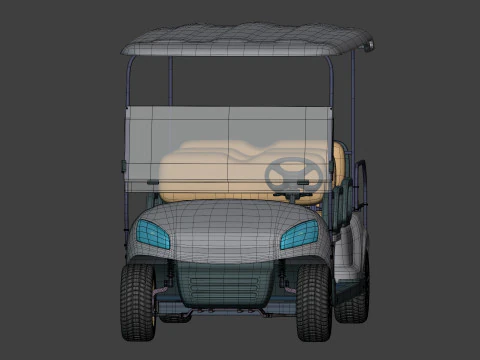 Generic Ultra Large Golf Cart - Electric Sport Vehicle -- Blender 3D Model