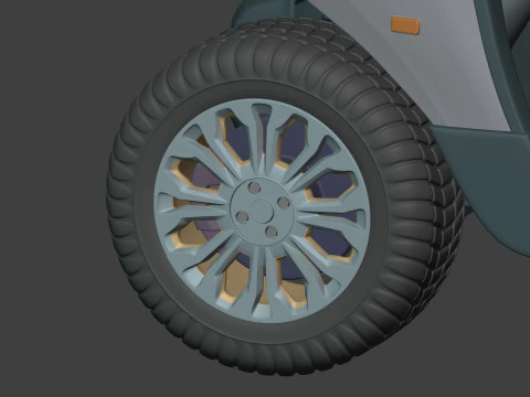 Generic Ultra Large Golf Cart - Electric Sport Vehicle -- Blender 3D Model