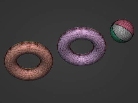 Inflatable Pool Toys - Ring - Beach Ball 3D Model