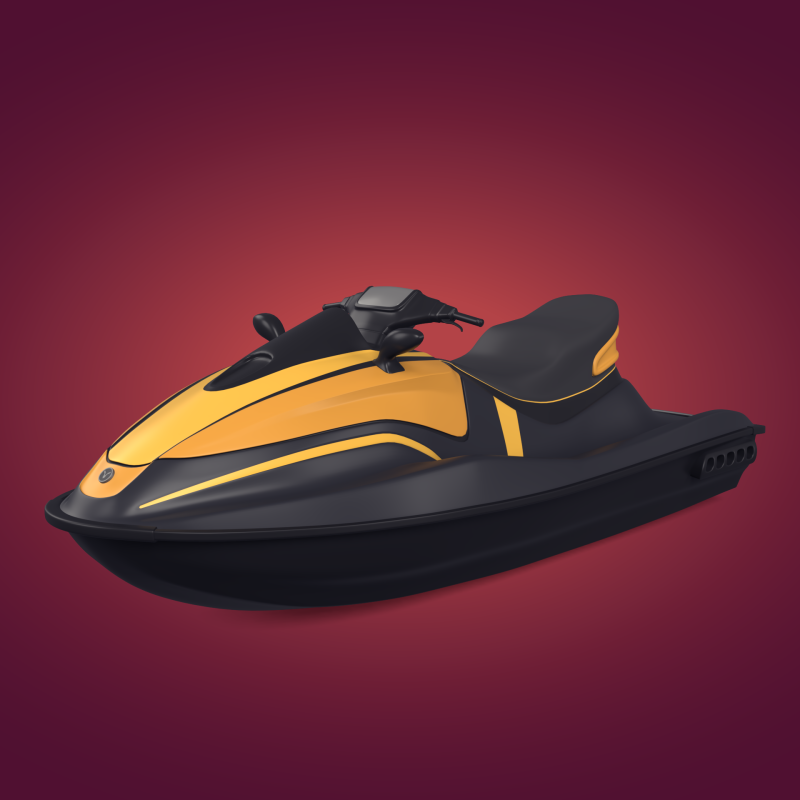 Generic JetSki -- Original Design 3D Model .c4d .max .obj .3ds .fbx .stl .blend 