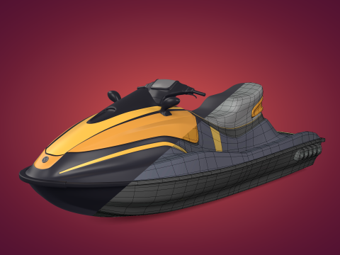 Generic JetSki -- Original Design 3D Model
