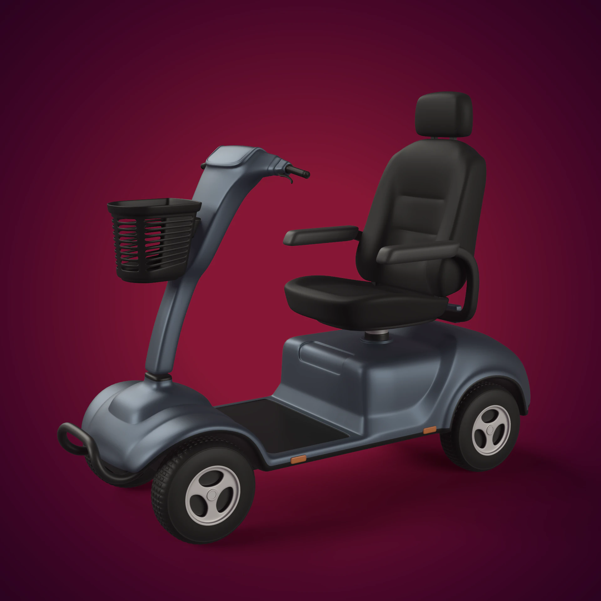 Generic Mobility Scooter 3D Model .c4d .max .obj .3ds .fbx .stl .blend 