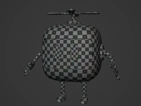 Cartoon Robot -- Rigged 3D Model