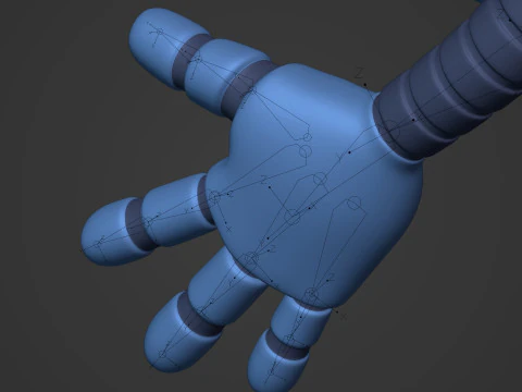 Cartoon Robot -- Rigged 3D Model
