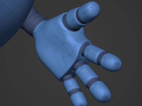 Cartoon Robot -- Rigged 3D Model