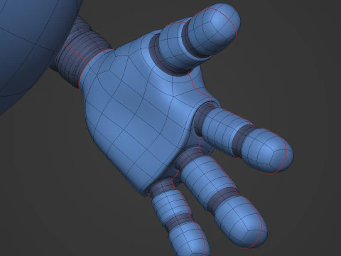 Cartoon Robot -- Rigged 3D Model