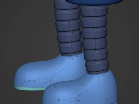Cartoon Robot -- Rigged 3D Model