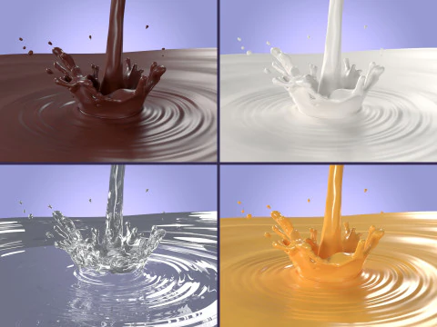 Crown Splash - Liquid - Water - Milk - Juice - Chocolate - Paint 3D Model