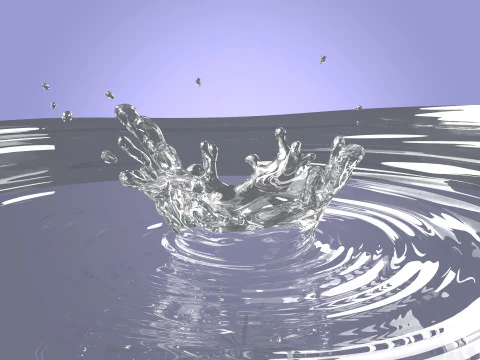 Crown Splash - Liquid - Water - Milk - Juice - Chocolate - Paint 3D Model