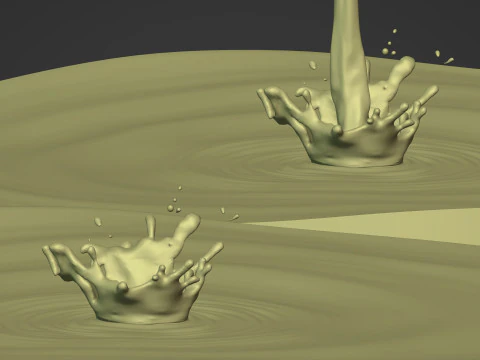 Crown Splash - Liquid - Water - Milk - Juice - Chocolate - Paint 3D Model