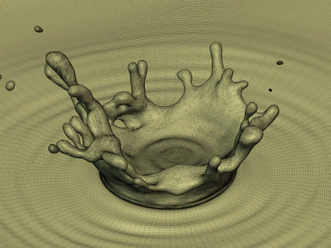 Crown Splash - Liquid - Water - Milk - Juice - Chocolate - Paint 3D Model
