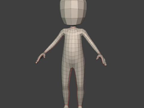 Cartoon Man -- Stickman with High Quality IK and FK Rig 3D Model