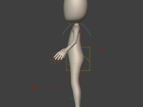 Cartoon Man -- Stickman with High Quality IK and FK Rig 3D Model