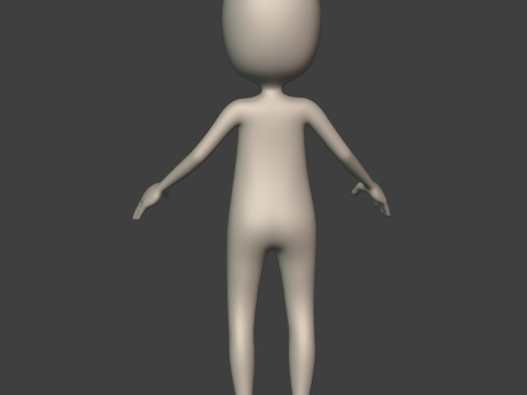 Cartoon Man -- Stickman with High Quality IK and FK Rig 3D Model