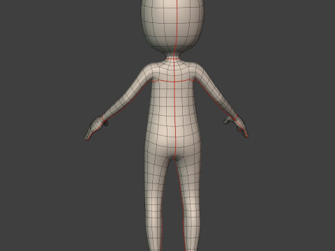 Cartoon Man -- Stickman with High Quality IK and FK Rig 3D Model