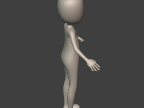 Cartoon Man -- Stickman with High Quality IK and FK Rig 3D Model