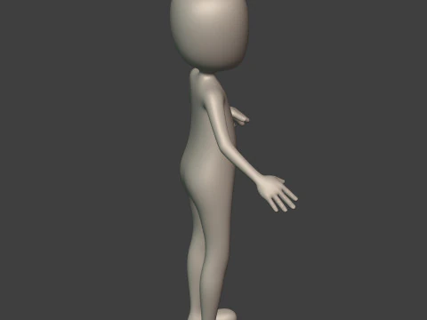 Cartoon Man -- Stickman with High Quality IK and FK Rig 3D Model