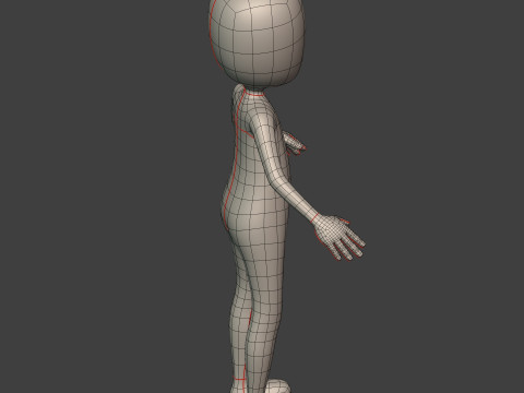 Cartoon Man -- Stickman with High Quality IK and FK Rig 3D Model