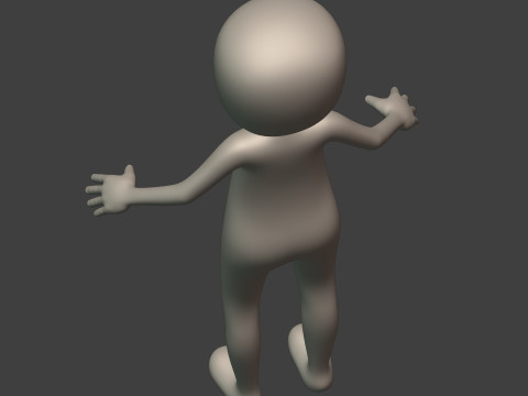 Cartoon Man -- Stickman with High Quality IK and FK Rig 3D Model