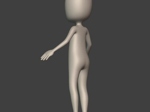 Cartoon Man -- Stickman with High Quality IK and FK Rig 3D Model