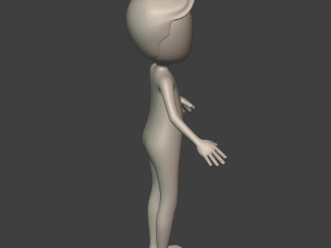 Cartton Stickman with IK and FK Rig 3D Model