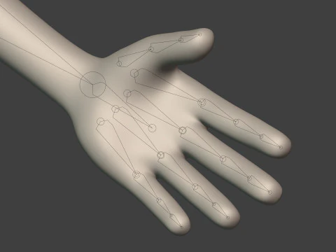 Cartton Stickman with IK and FK Rig 3D Model