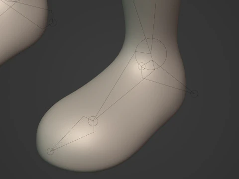 Cartton Stickman with IK and FK Rig 3D Model