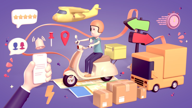 Cartoon Transport - Delivery Pack 3D Model .c4d .max .obj .3ds .fbx .stl .blend 