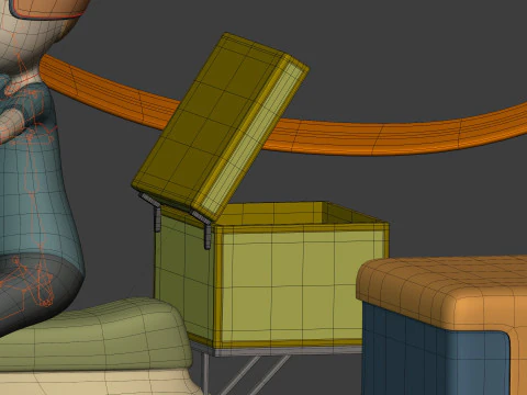 Cartoon Transport - Delivery Pack 3D Model