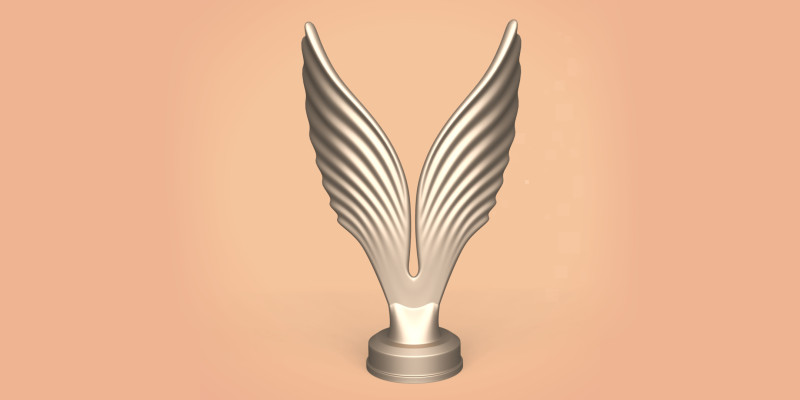 Figura de &aacute;guila abstracta Modelo 3D .c4d .max .obj .3ds .fbx .stl .blend 