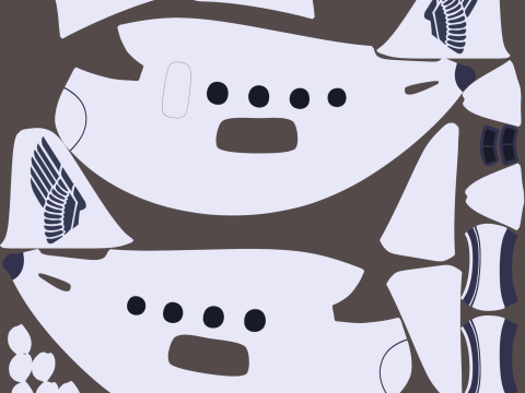 Avi&atilde;o dos desenhos animados V3 Modelo 3D