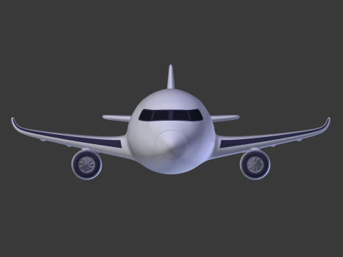 Cartoon Plane V3 3D Model