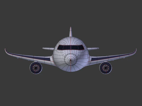 Cartoon Plane V3 3D Model